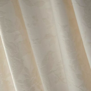 Mandarin Garden Chinoiserie Cream Chenille Floral Curtain 6