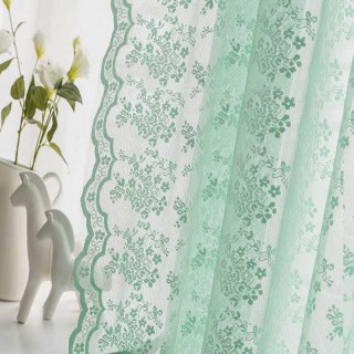 Lace Curtain Posey Pastel Green Net Curtains