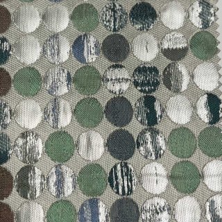 Cosmic Mosaic Multicolor Green Brown Silver Dotted Curtains 2