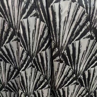 Gilded Breeze Black and Silver Art Deco Geometric Curtains 3