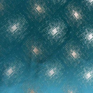 Crosshatch Charm Diamond Grid Teal Curtains 4