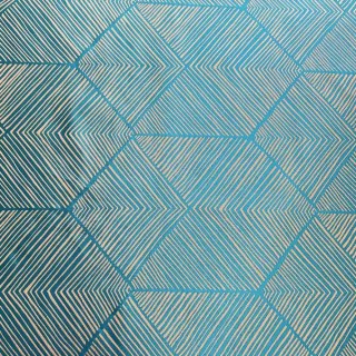 Hexagon Haven Geometric Teal Curtains 3
