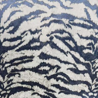 Tiger Stripes Navy Blue Animal Print Curtain 5