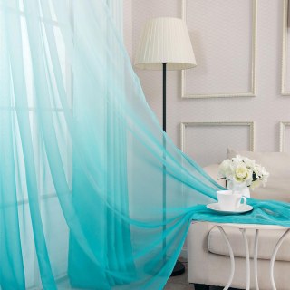 Candy Land Ombre blue Voile Curtain 2
