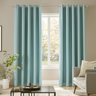 Matte Majesty Sea Salt Blue Blackout Velvet Curtain