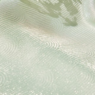 Rolling Hills Art Deco Shimmering Green Voile Curtains