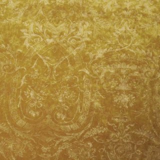 Heritage Luxury Mustard Yellow Gold Gilded Damask Velvet Curtain