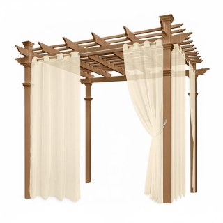 Laguna Outdoor Waterproof Cream Voile Curtain 2
