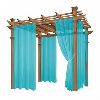 Laguna Outdoor Waterproof Turquoise Blue Voile Curtain 2