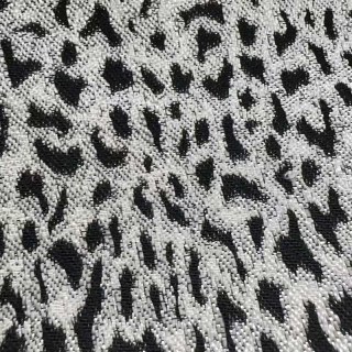 Leopard Spot Jacquard Black and White Animal Print Curtains