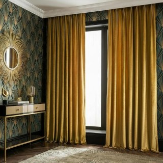 Luxury Metallic Gold Velvet Curtains 4