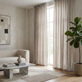 Opulence Cream Champagne Silky Gleaming Light Weight Translucent Velvet Curtain 3