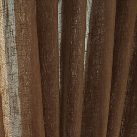A Touch of Sunshine Brown Chestnut Heavy Semi Sheer Curtain 1