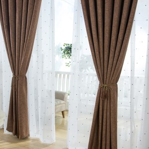Regent Linen Style Dark Coffee Curtain Drapes 7