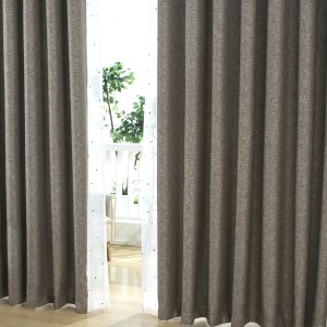 Regent Linen Style Dark Gray Curtain Drapes 1