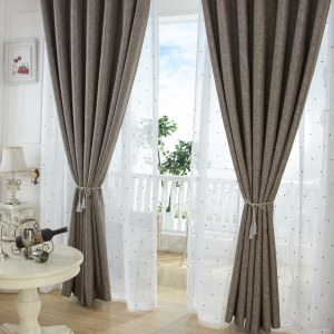 Regent Linen Style Dark Gray Curtain Drapes 8