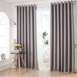 Royale Gray Linen Style Curtain 2