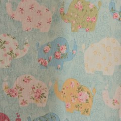 Baby Elephant Pink and Blue Curtain 3