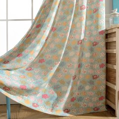 Baby Elephant Pink and Blue Curtain 1