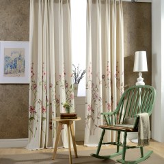 Fragrance Brown Branch Embroidered Curtain 7