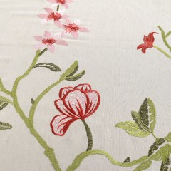 Fragrance Green Branch Embroidered Curtain 7