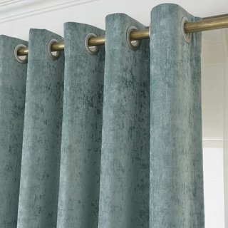 Luxury Duck Egg Sage Green Chenille Curtain Drapes 6
