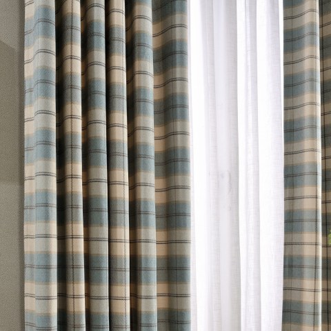 plaid curtain curtains light check chenille cosy voile