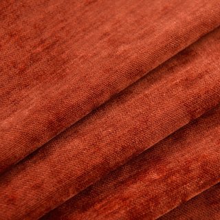 Luxury Terracotta Burnt Orange Rust Red Chenille Curtain 8