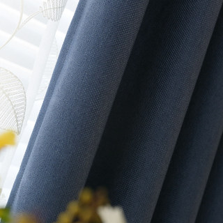 Subtle Spring Denim Navy Blue Curtain 6