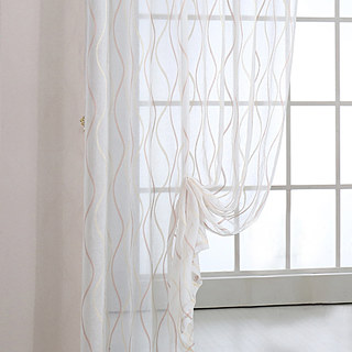 Wave Some Magic Ivory Sheer Curtain 2