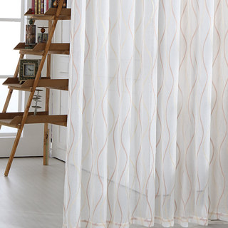 Wave Some Magic Ivory Sheer Curtain 3