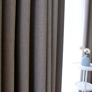 Zigzag Twill Light Brown Taupe Blackout Curtain Drapes 1