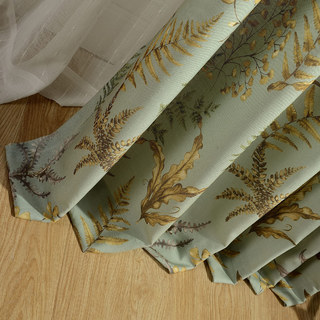 Unique Rustic Glen Green Leaf Curtain 3