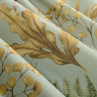 Unique Rustic Glen Green Leaf Curtain 6