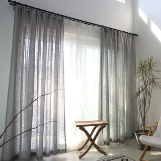 A Touch of Sunshine Gray Semi Sheer Curtain 6