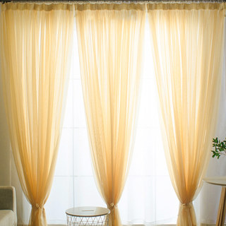 Smarties Bright Yellow Soft Sheer Curtain 6