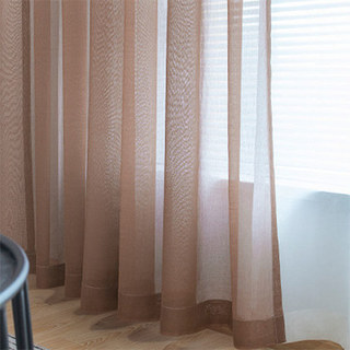 Luxe Coffee Brown Sheer Curtain 4