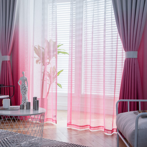 Sheer Curtains  Pink 