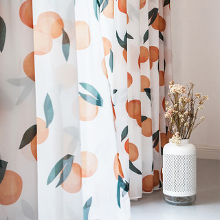 The Happiest Color Orange Sheer Curtain 4