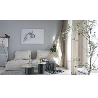 Soft Breeze Beige Sand Chiffon Sheer Curtain 3