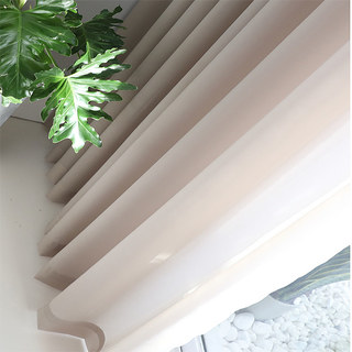 Soft Breeze Beige Sand Chiffon Sheer Curtain 2