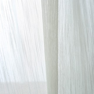 Silk Waterfall Shimmering White Striped Sheer Curtain 3