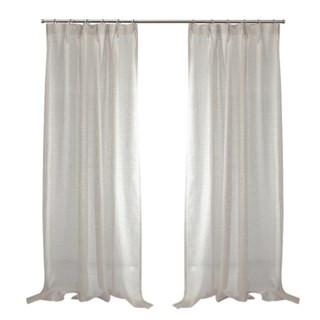 Tide 3D Jacquard Horizontal Striped Grid Pastel Coffee Sheer Curtain 12