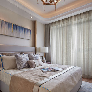 Tide 3D Jacquard Horizontal Striped Grid Pastel Coffee Sheer Curtain 3