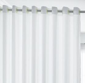 Eyelet curtain on a tension rod