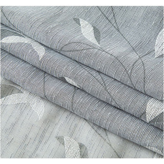 Misty Meadow Gray Branches Foliage Sheer Curtain 5