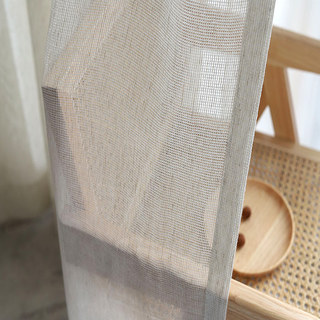 Authentic Japanese Woven Knit Cotton Blend Sheer Curtain 7
