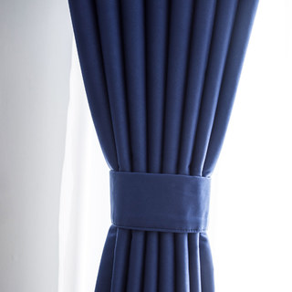 Superthick Navy Blue Blackout Curtain 17