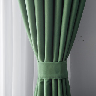 Superthick Olive Green Blackout Curtain Drapes 17