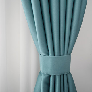 Superthick Turquoise Green Blackout Curtain Drapes 15